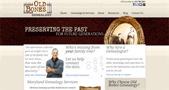 Desktop Screenshot of oldbonesgenealogy.com