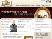 Tablet Screenshot of oldbonesgenealogy.com